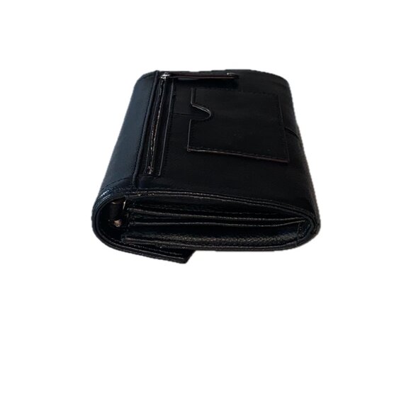 Tignanello Black Leather Mini Crossbody/Clutch Detachable Strap - Picture 4 of 10